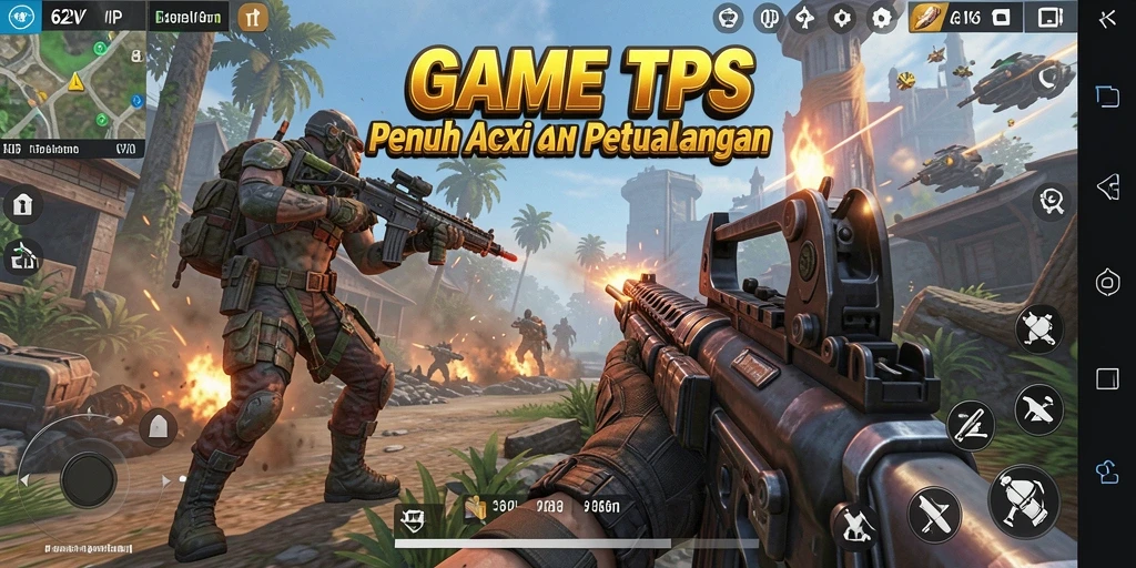 Screenshot gameplay 62VIP menampilkan aksi tembak-menembak yang mendebarkan.