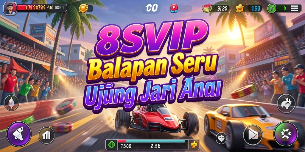 Tampilan menarik dari balapan seru dalam 8SVIP.