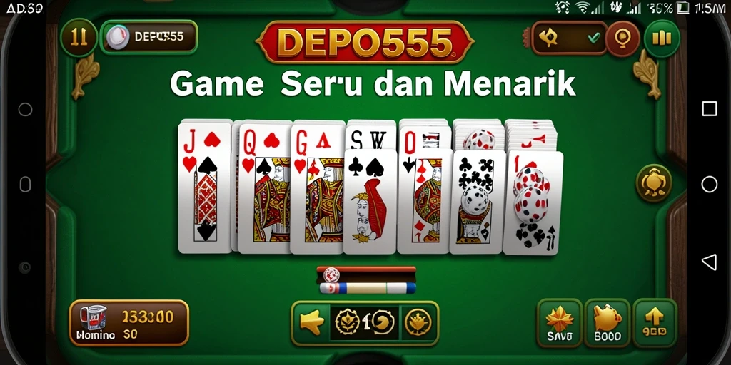 Tampilan gameplay seru dalam DEPO555 yang menggugah semangat pemain.
