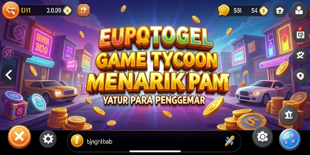 Tampilan screenshot gameplay menarik dari EUROTOGEL dengan elemen Tycoon.