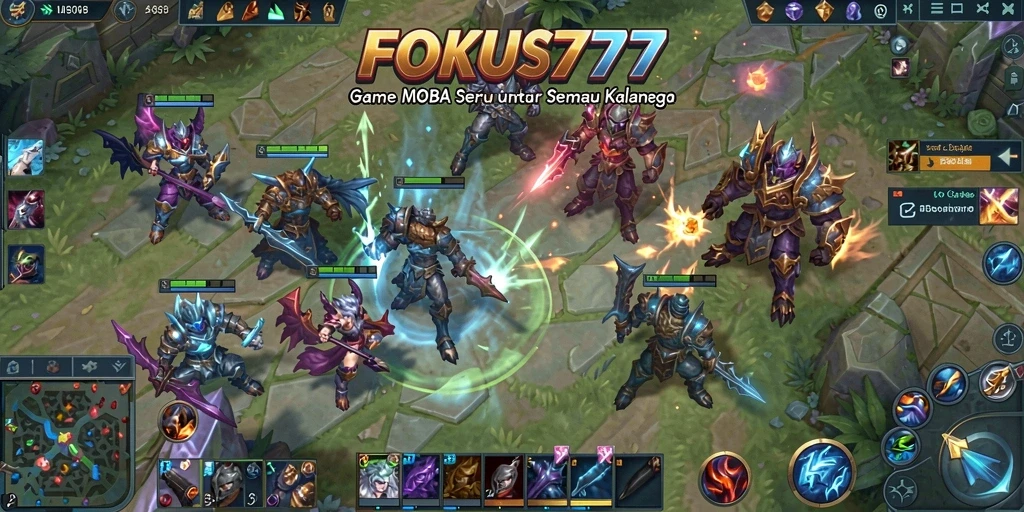 Screenshot menampilkan aksi pertempuran di FOKUS777.