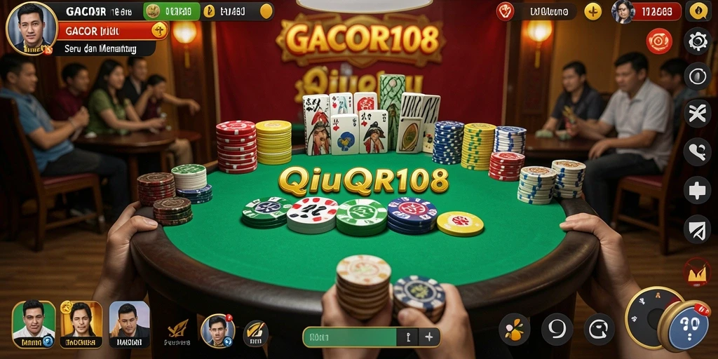 Tampilan gameplay seru QiuQiu di GACOR108.