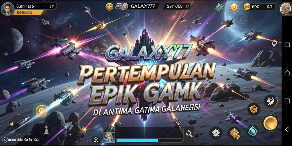 Tampilan gameplay seru di luar angkasa dengan pertempuran epik.