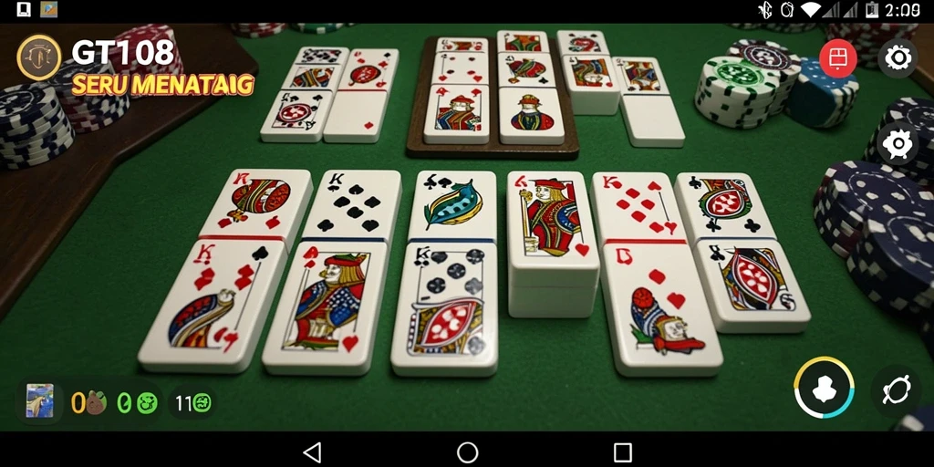 Tampilan gameplay seru dalam aplikasi GT108.