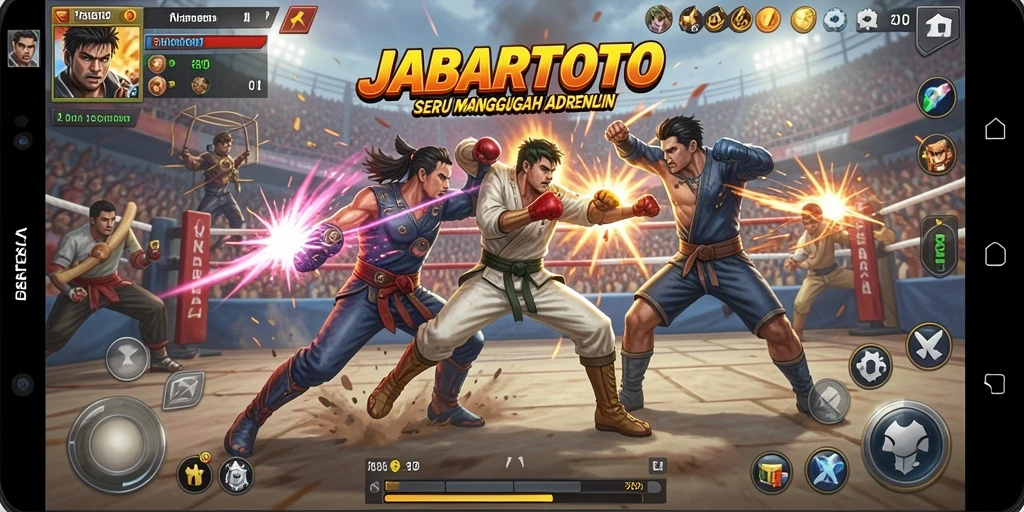 Screenshot JABARTOTO menampilkan aksi pertarungan yang mendebarkan.
