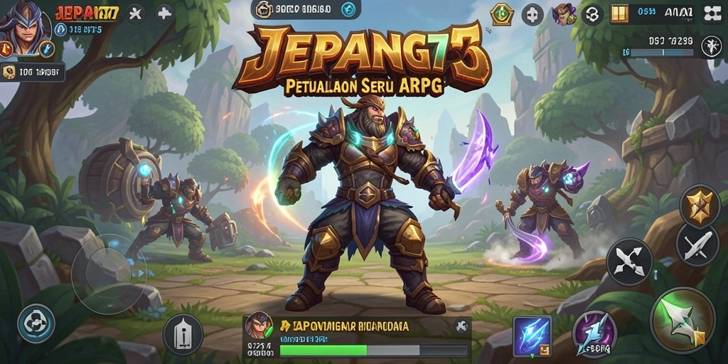 Gameplay JEPANG77 menampilkan pertarungan seru dengan efek visual yang mengesankan.