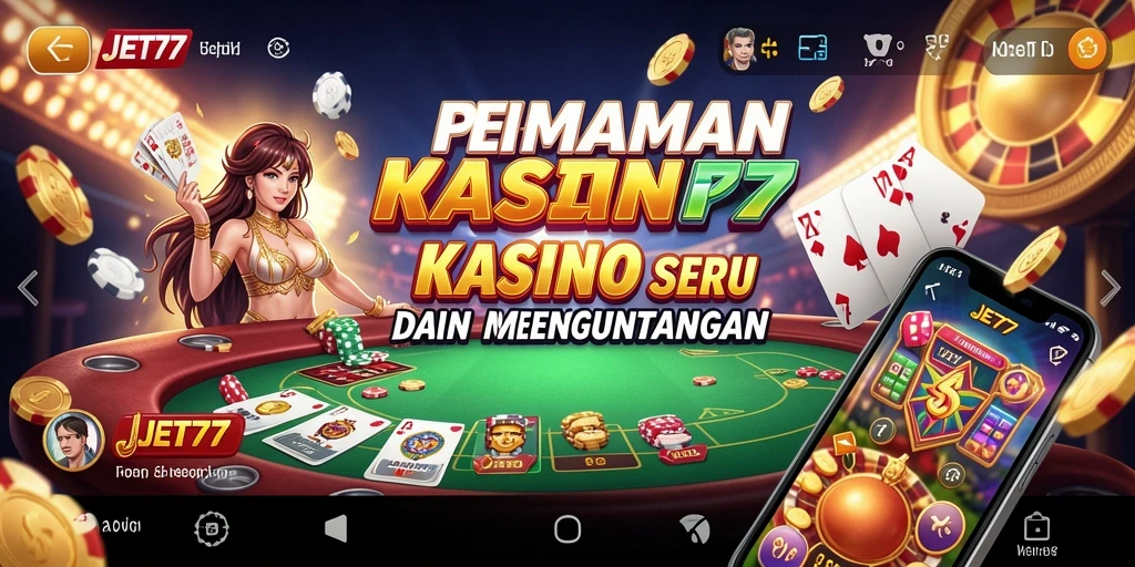 Menampilkan gameplay seru dengan berbagai pilihan permainan Kasino.