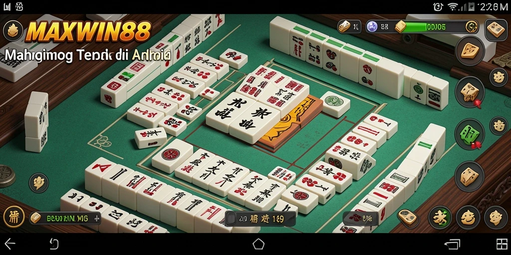 Screenshot gameplay utama MAXWIN88 menampilkan keseruan permainan Mahjong.