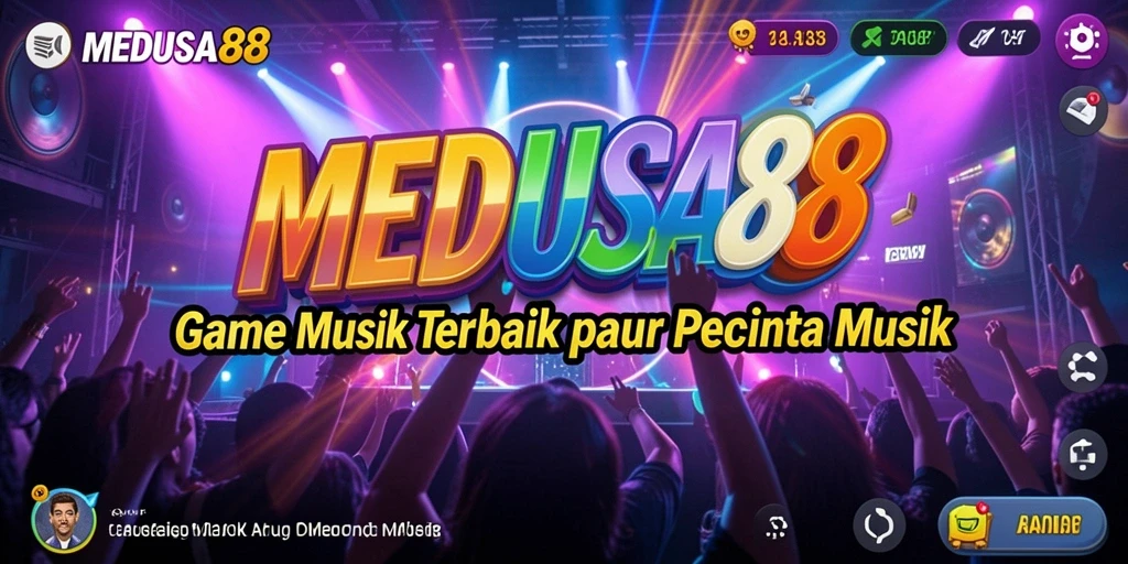 Tampilan permainan MEDUSA88 dengan gameplay musik yang seru.