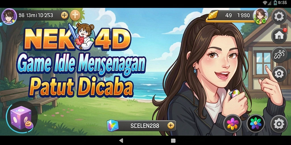Screenshot utama NEKO4D menunjukkan gameplay Idle yang seru dan menghibur.