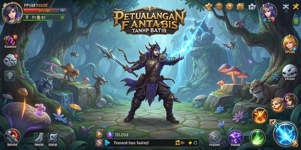 Tangkapan layar PPV88 menampilkan momen pertarungan epik dalam dunia RPG.