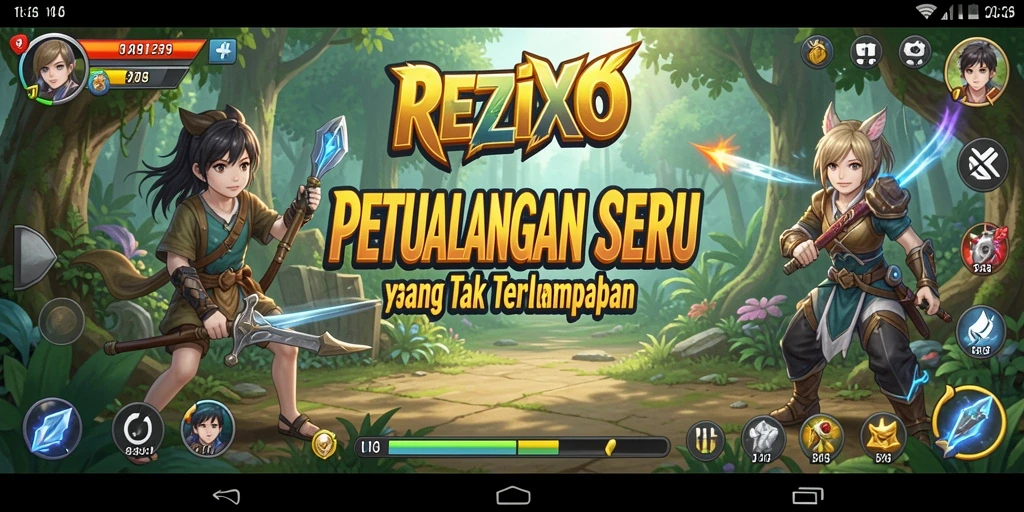 Screenshot gameplay <strong>REZIXO</strong> menampilkan aksi mendebarkan dalam petualangan yang seru.