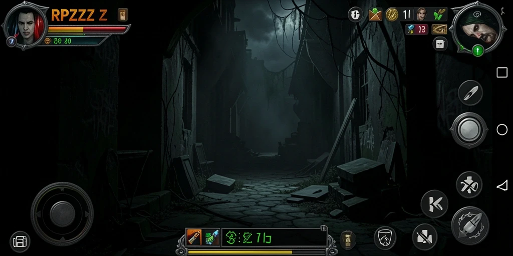 Tangkapan layar gameplay mencekam dari RPZZZ dengan suasana horor mendalam.