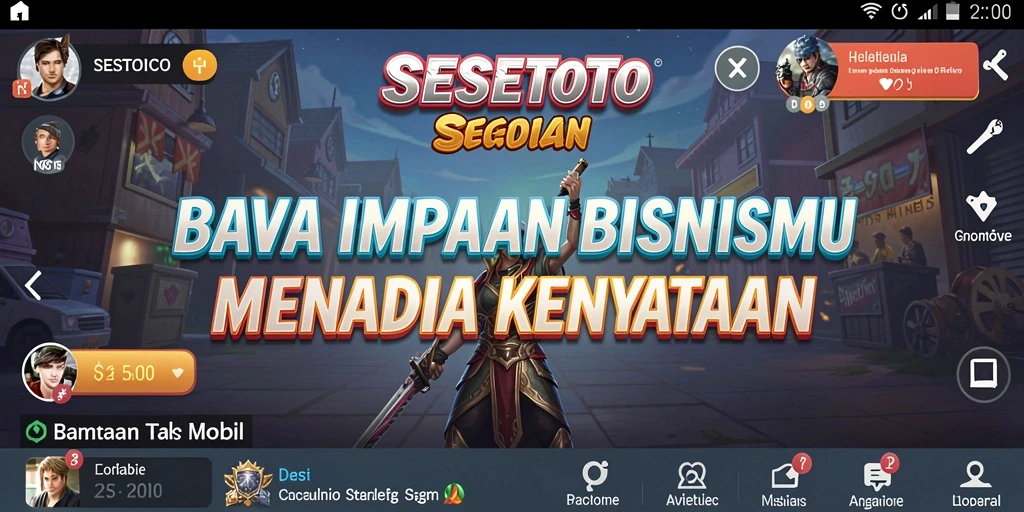Screenshot gameplay SESETOTO yang menampilkan keseruan manajemen bisnis.