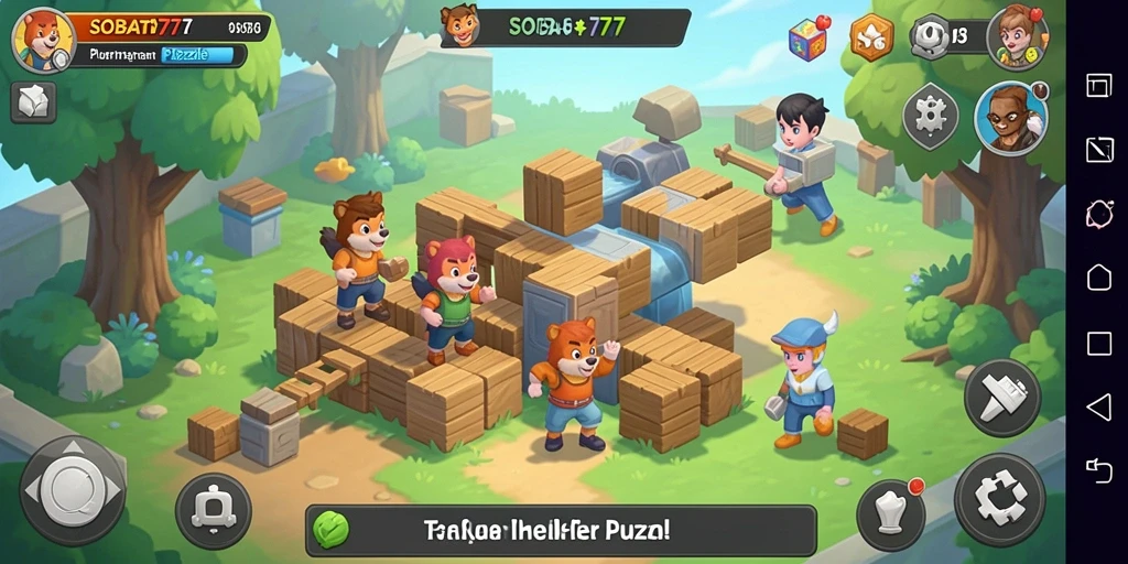 Screenshot gameplay <strong>SOBAT777</strong> menunjukkan tantangan puzzle yang menarik.