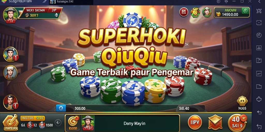 Tampilan gameplay menarik di <strong>SUPERHOKI</strong> yang menunjukkan aksi seru QiuQiu.