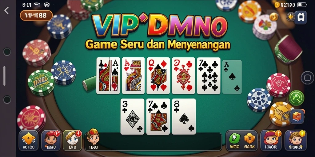 Tampilan grafis menarik dari gameplay Domino VIP188.